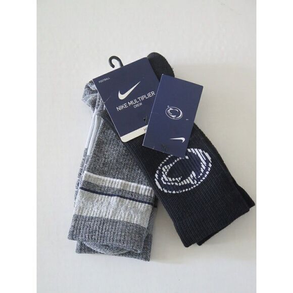 Nike Men's Sz L Penn State Nittany Lions Home/Away Multiplier 2-Pk Crew Socks - Picture 11 of 12